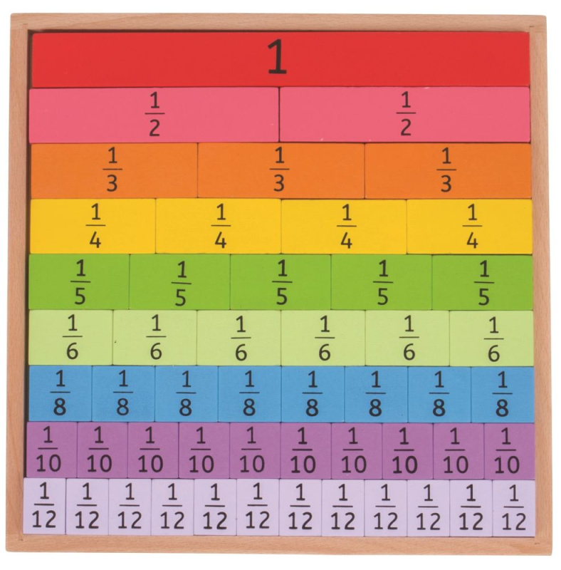 Bigjigs Toys Didaktická tabulka Zlomky