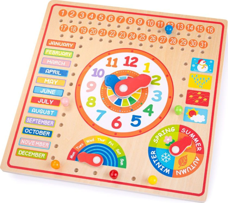 Bigjigs Toys Kalendář s hodinami