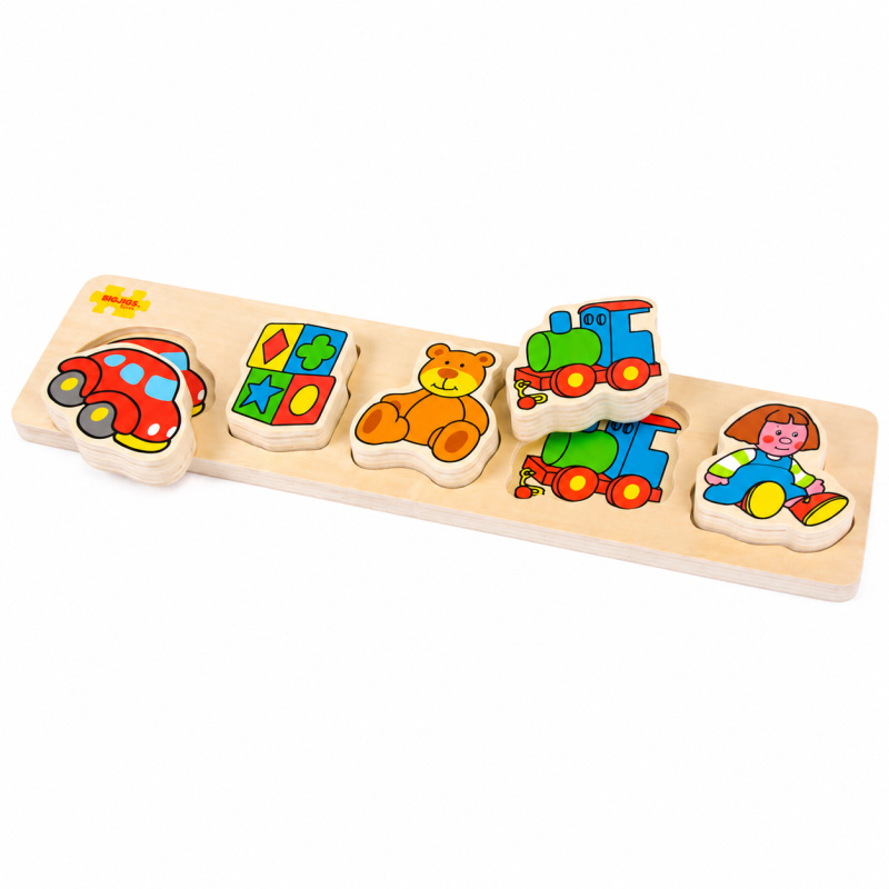 Bigjigs Baby Dřevěné vkládací puzzle hračky