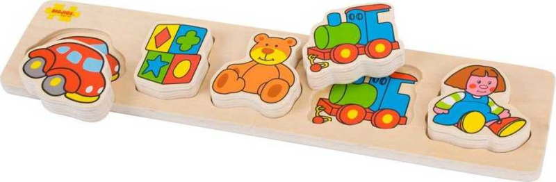 Bigjigs Baby Dřevěné vkládací puzzle hračky