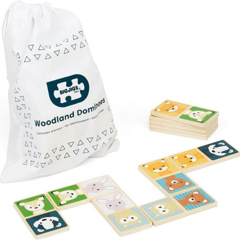 Bigjigs Toys Domino lesní zvířátka