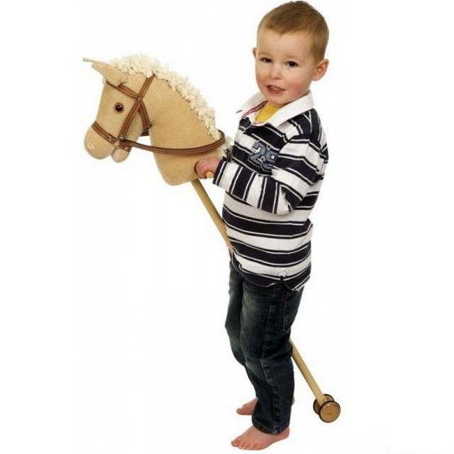 Bigjigs Toys Manšestrový kůň na tyči