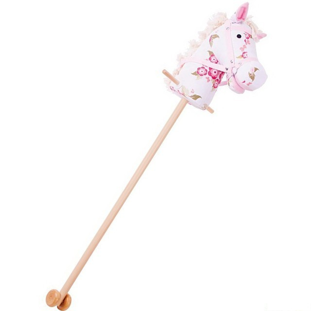 Bigjigs Toys Růžový kůň na tyči