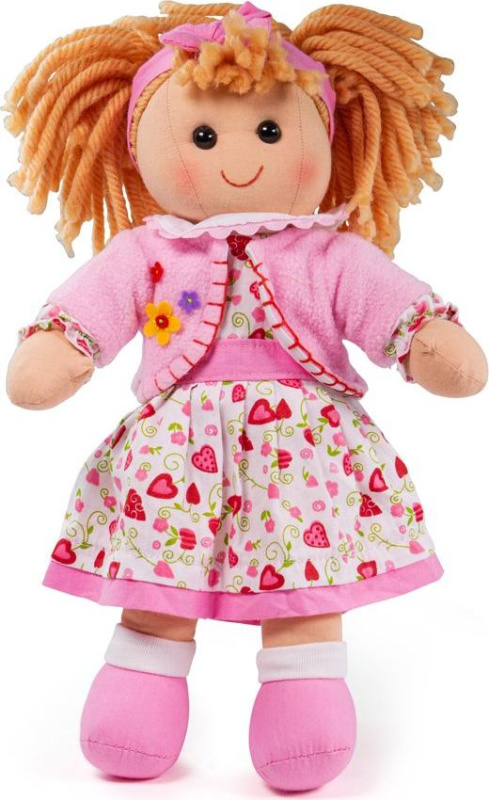 Bigjigs Toys Látková panenka Kelly 34 cm