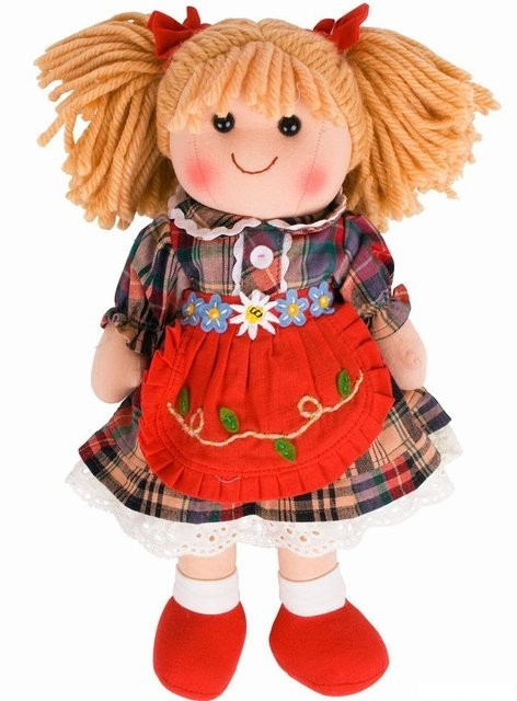 Bigjigs Toys Látková panenka Mandie 34 cm
