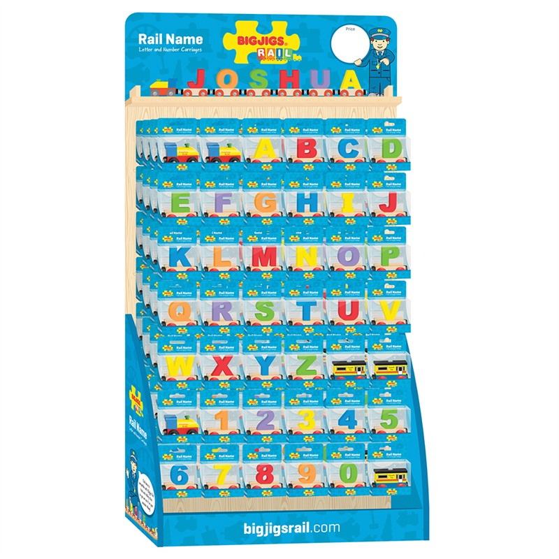 Bigjigs Rail Displej vagónků s písmenky