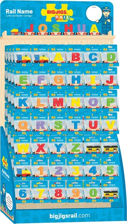 Bigjigs Rail Displej vagónků s písmenky