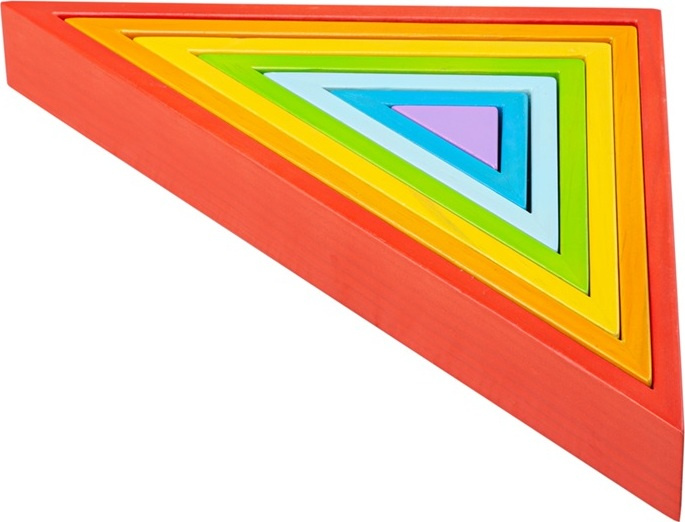 Bigjigs Baby Dřevěné skládací trojúhelníky