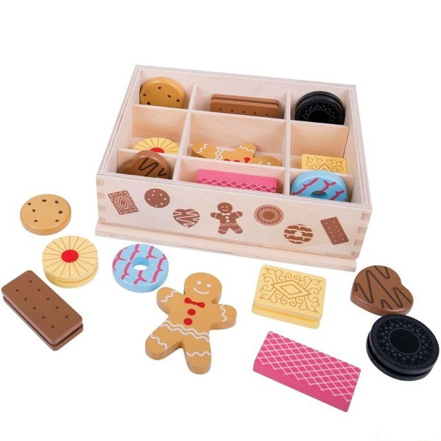 Bigjigs Toys Box s dřevěnými sušenkami