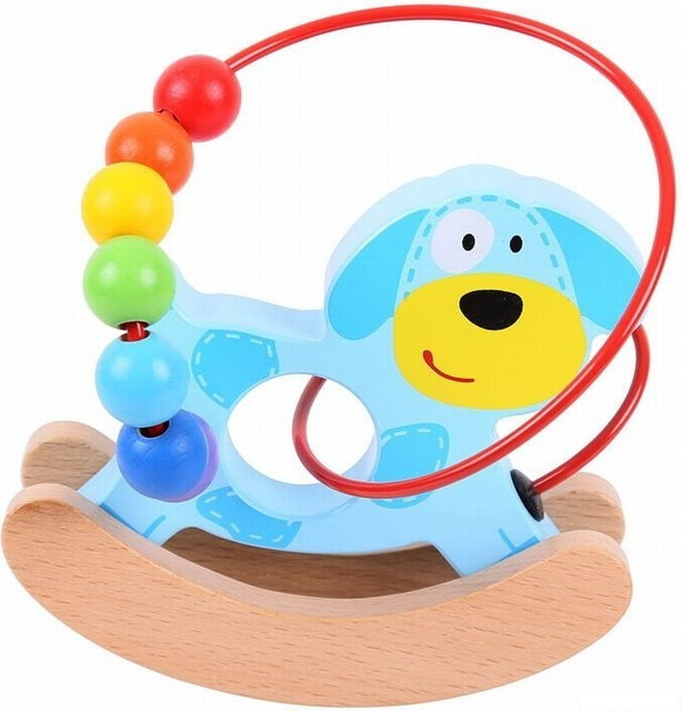Motorický labyrint drátěný malý - Houpačka, Pejsek (Bigjigs)