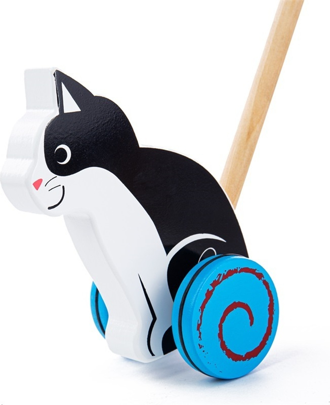 Bigjigs Toys Bigjigs Baby Dřevěný jezdík Kočička