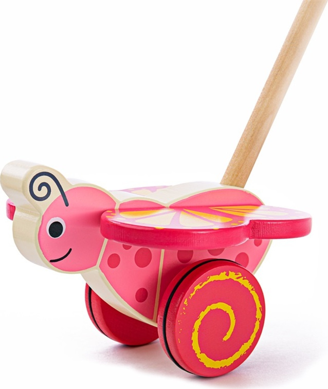 Bigjigs Toys Bigjigs Baby Dřevěný jezdík Motýlek