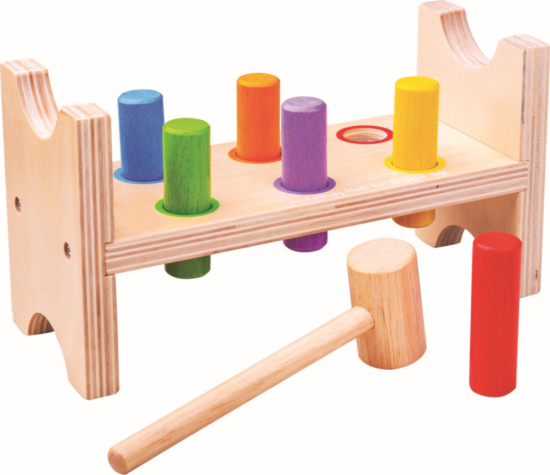 Bigjigs Baby Dřevěná zatloukačka