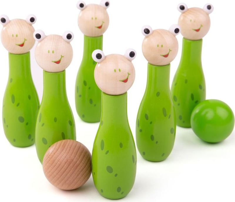 Bigjigs Toys Kuželky žabky