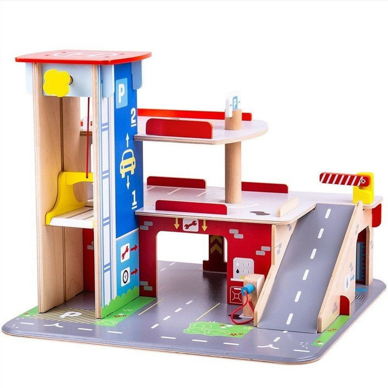 Bigjigs Toys Garáž s parkovištěm