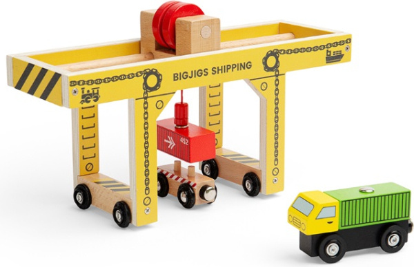 Bigjigs Rail Dřevěný Portálový jeřáb