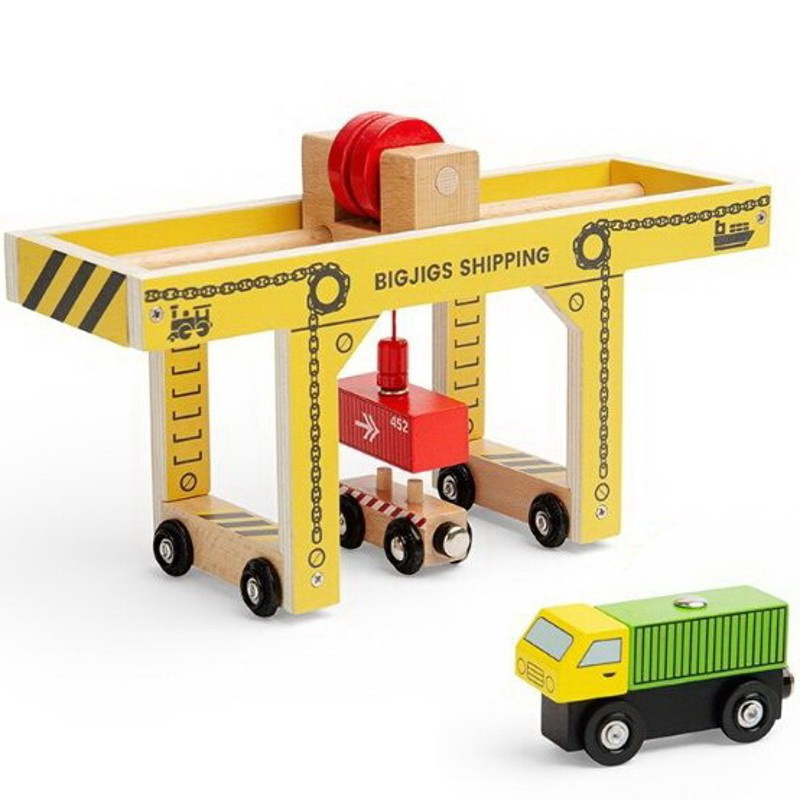 Bigjigs Rail Dřevěný Portálový jeřáb