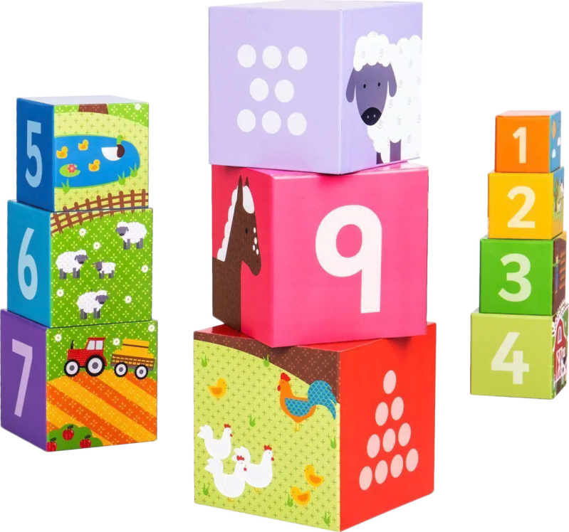 Bigjigs Toys Didaktické kostky farma