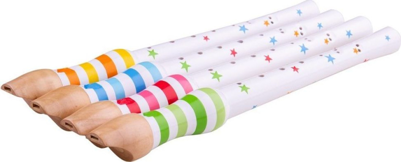 Bigjigs Toys Dřevěná flétna 1ks zelená