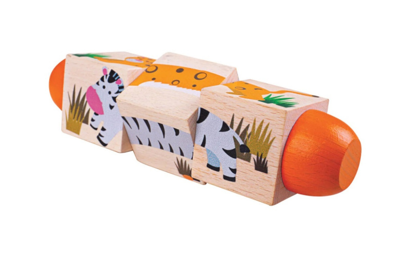 Bigjigs Toys Motorický válec život v džungli