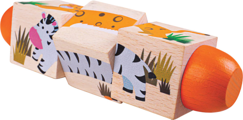 Bigjigs Toys Motorický válec život v džungli