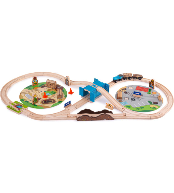 Bigjigs Rail Vláčkodráha Stavba 50 dílů