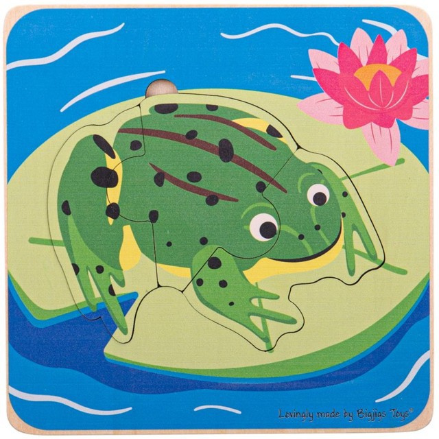 Bigjigs Toys Vkládací puzzle životní cykly žáby