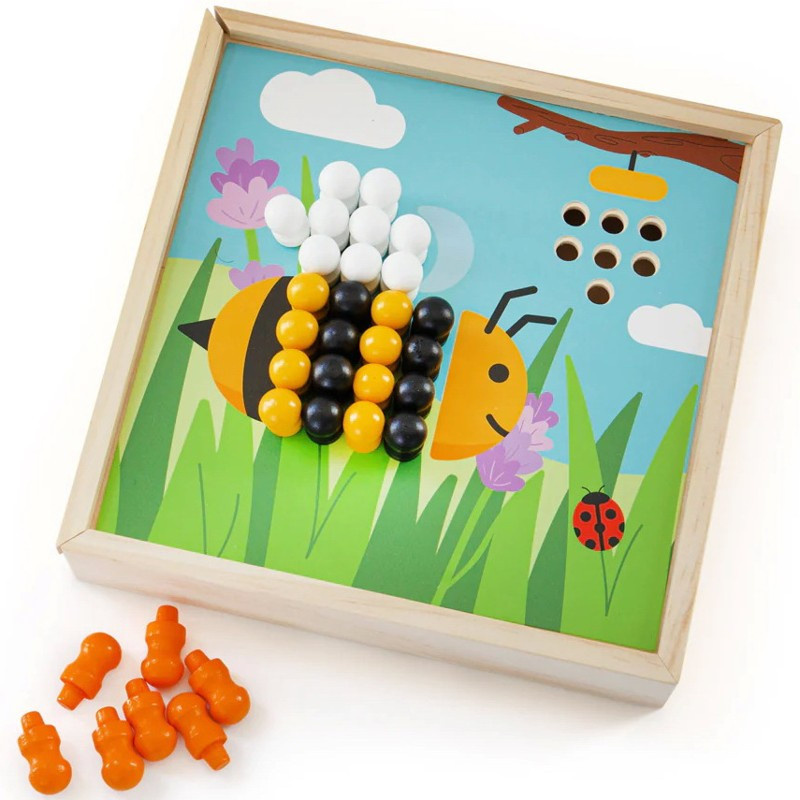 Bigjigs Toys Dřevěná mozaika Zahrádka
