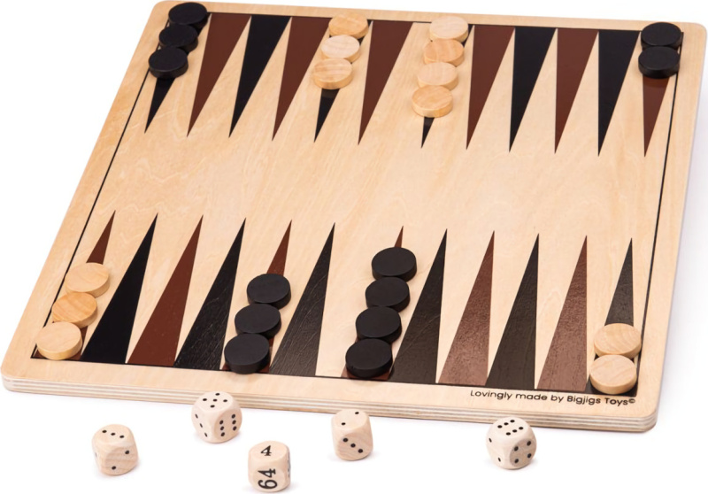 Bigjigs Toys Dřevěný backgammon