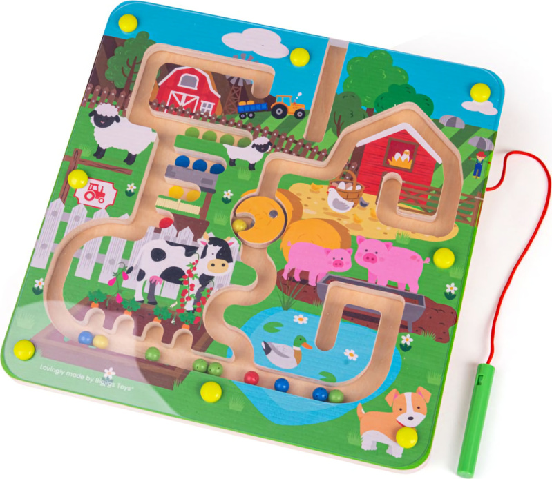 Bigjigs Toys Magnetické bludiště Farma