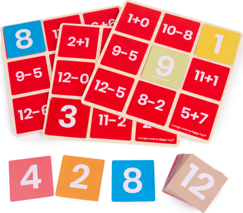 Bigjigs Toys Matematické bingo Sčítání a odčítání