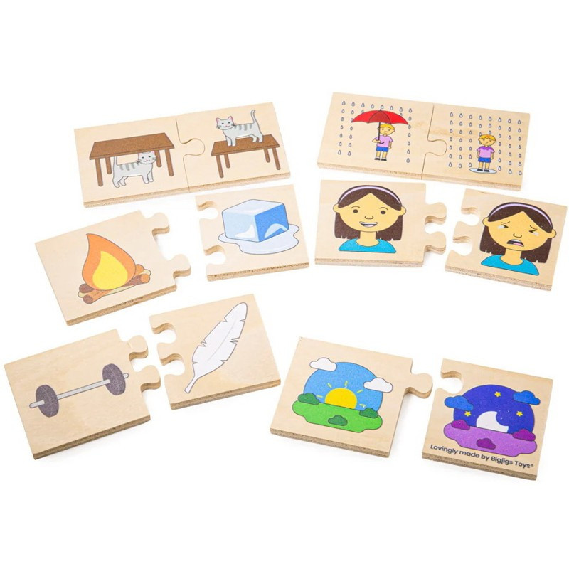 Bigjigs Toys Didaktické puzzle Protiklady