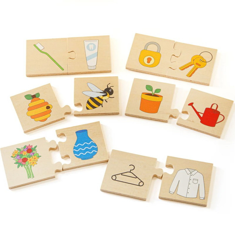 Bigjigs Toys Didaktické puzzle Co k sobě patří