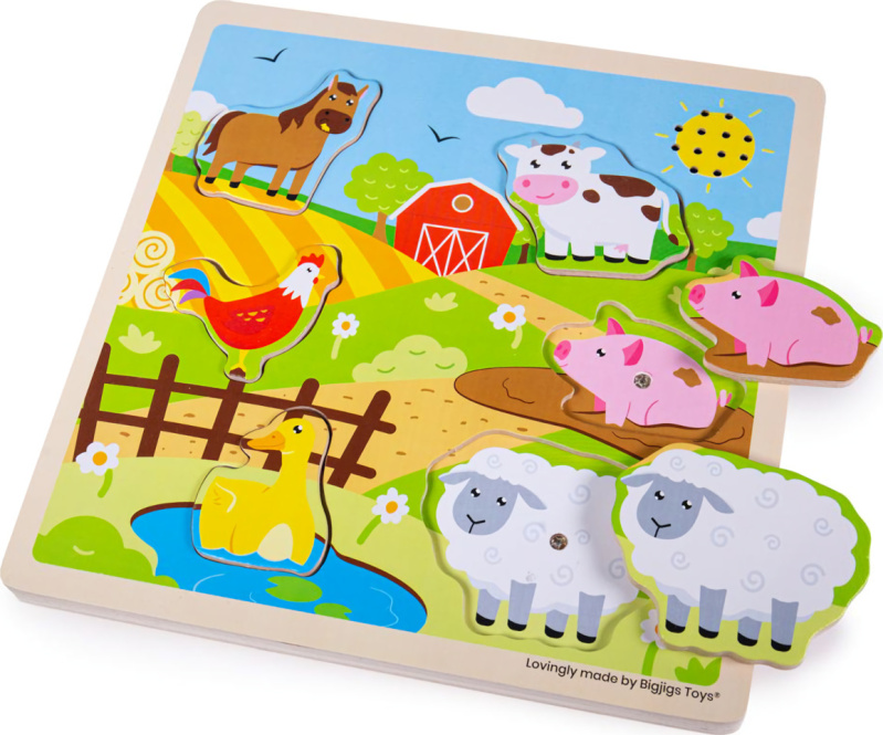 Bigjigs Toys Vkládačka se zvukem Farma