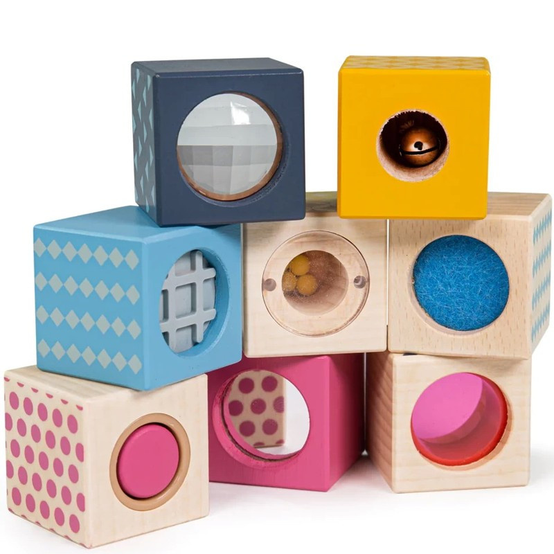 Bigjigs Toys Smyslové kostky