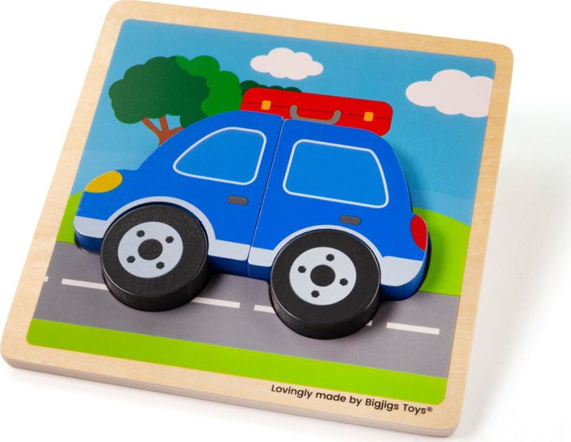 Bigjigs Toys Vkládací puzzle Auto
