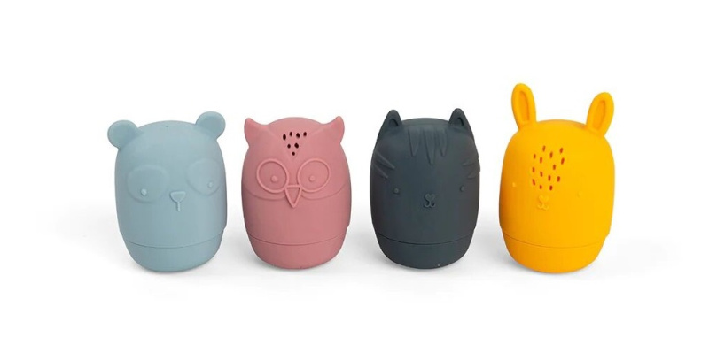 Bigjigs Toys Silikonová mačkací zvířátka do koupele
