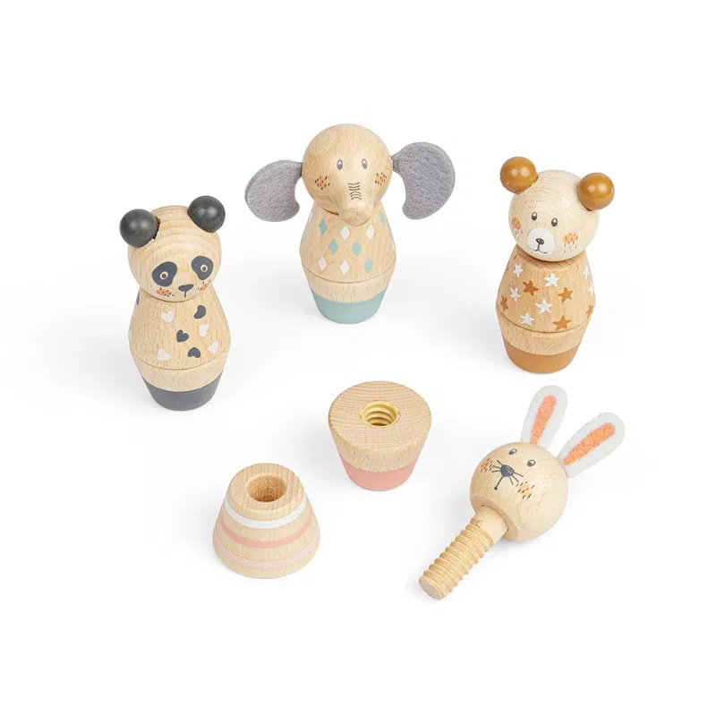 Bigjigs Toys Dřevěné šroubovací zvířátko Králík