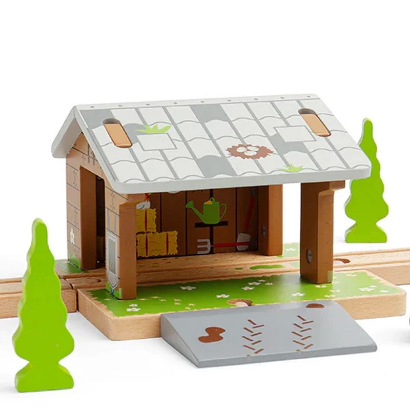 Bigjigs Rail Stodola na kolejích