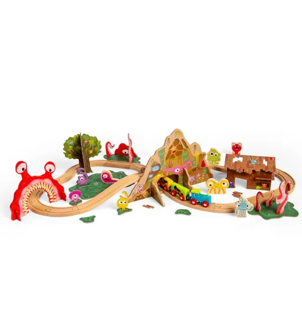 Bigjigs Rail Dřevěná vláčkodráha Příšerky