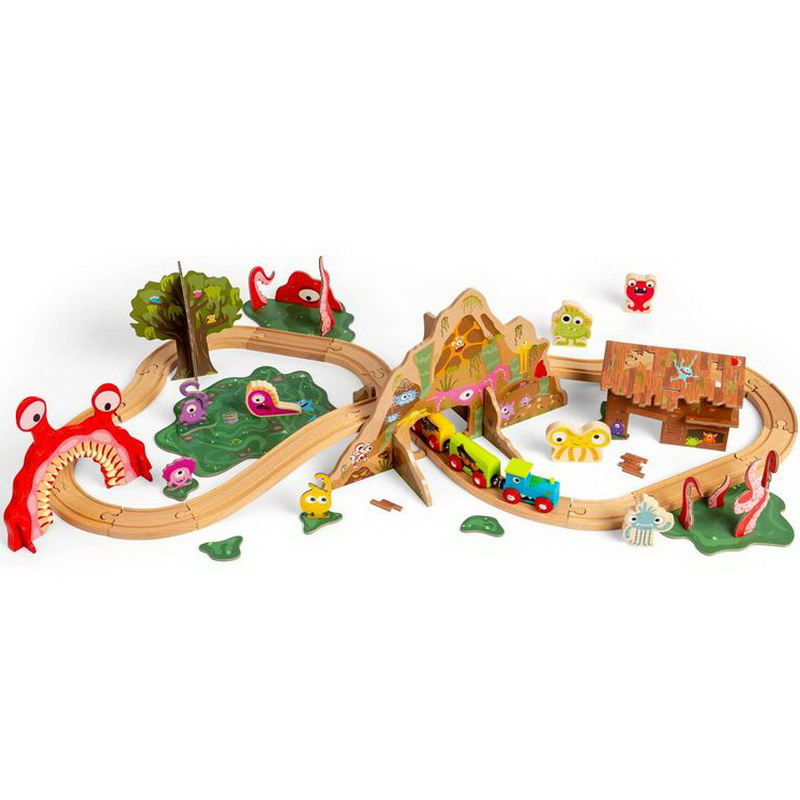 Bigjigs Rail Dřevěná vláčkodráha Příšerky
