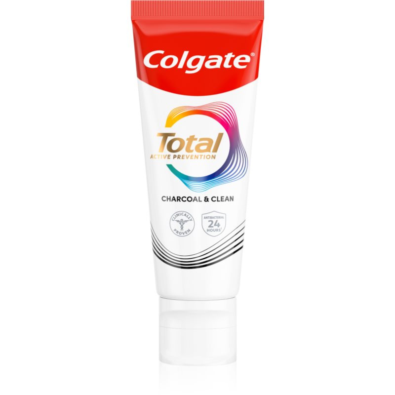 Colgate Total Active Prevention Charcoal & Clean bělicí zubní pasta s aktivním uhlím 75 ml