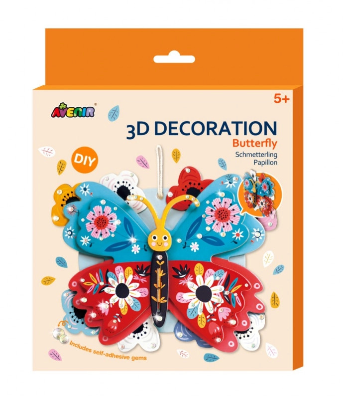 3D dekorace - velká Motýl - puzzle z kategorie 3D puzzle