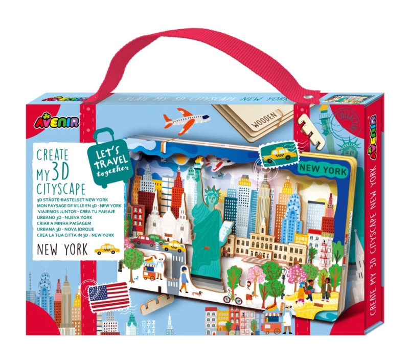 Dřevěné 3D puzzle – panoráma města NEW YORK