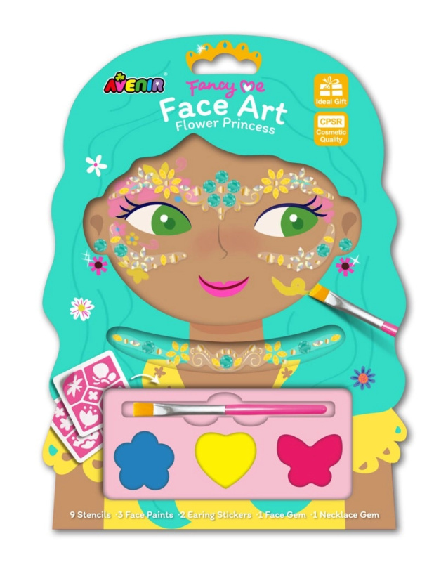 Klenoty a barvy na obličej – květiny