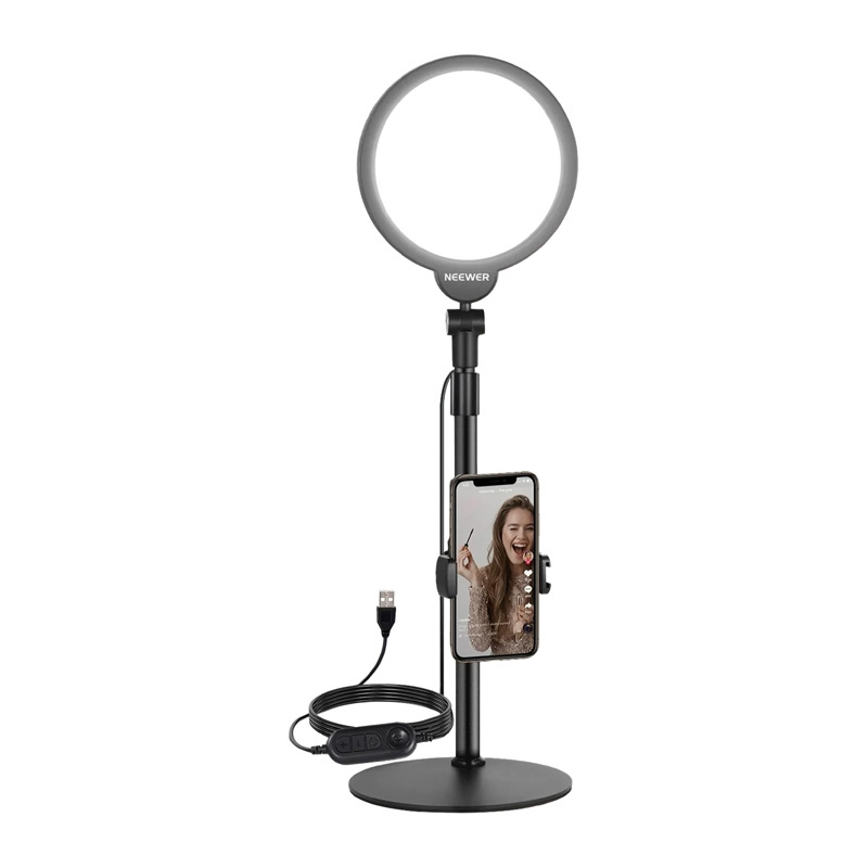 Sada Neewer R06 pro selfie s 18cm kulatým LED osvětlením pro mobilní telefony