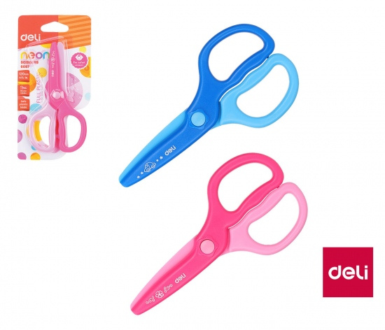 Nůžky dětské 120mm NEON plastové DELI E6067 DELI