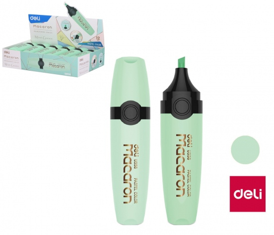 Zvýrazňovač DELI EU356-GN MACARON pastel zelený DELI
