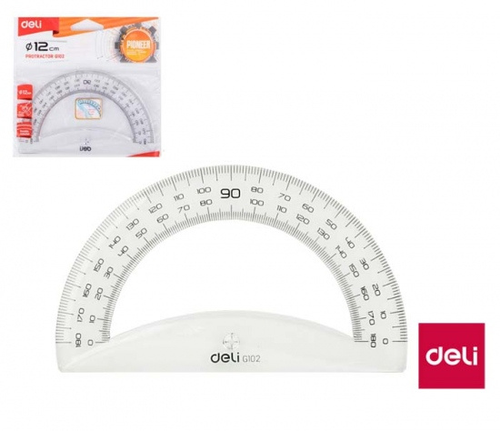 Úhloměr 180°, DELI EG10212 DELI