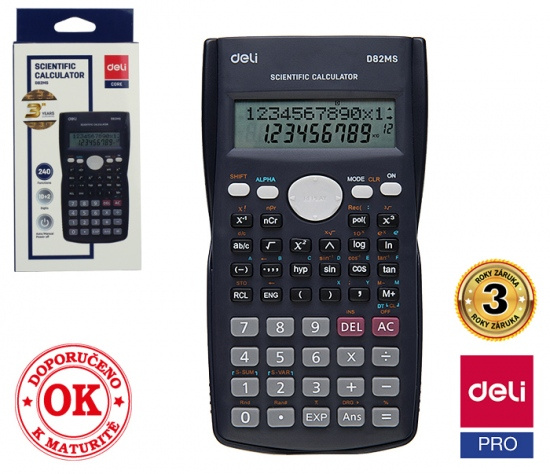 Kalkulačka vědecká DELI ED82MS DELI